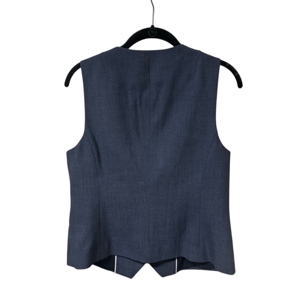 2/$30 Banana Republic Wool Blend  Navy Vest Size 4 - Picture 2 of 7